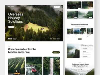 Dolanan - Travel Landing Page adventure booking destination holiday landing page mountain reservation ticket tour travel travel agency travel web traveling trip ui ux vacation web design website