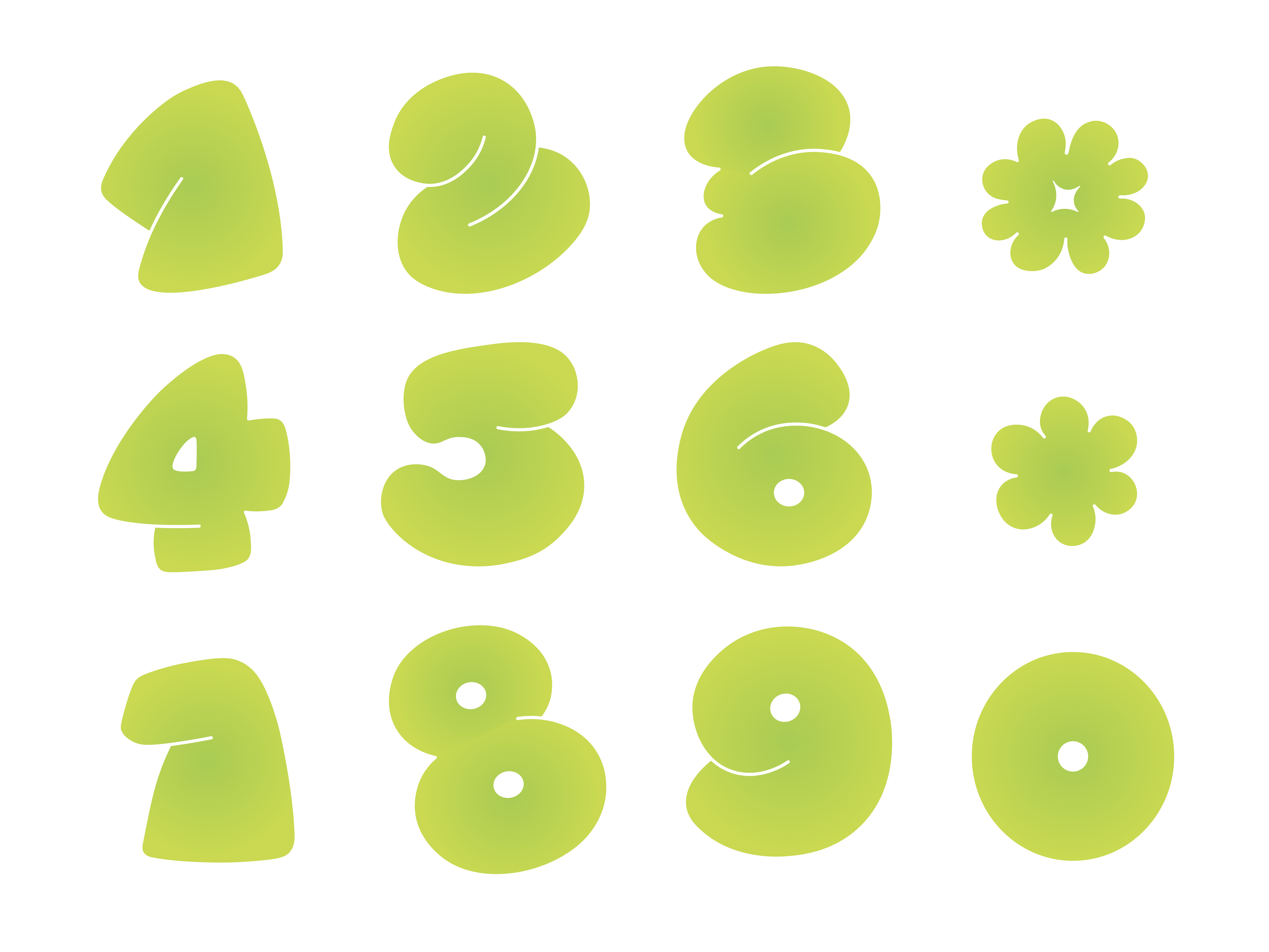 Puffy Numbers adobe illustrator design graphic design illustration typography