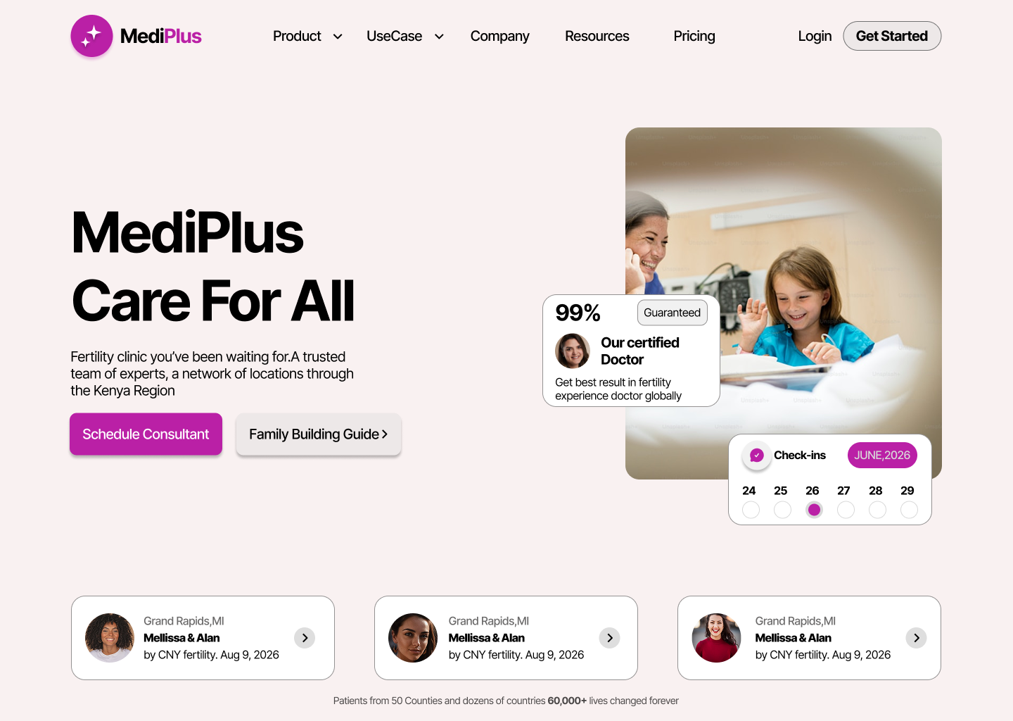 Mediplus - A simple happy hospital page