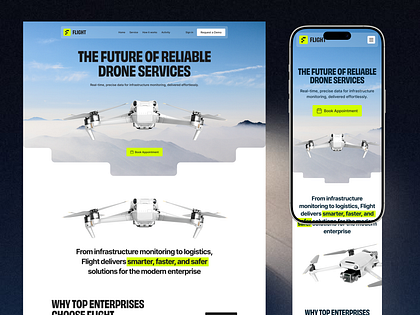 Flight - Drone Landing Page Design