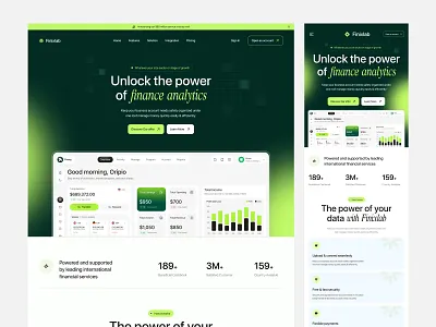 Finixlab - SaaS Website b2b dashboard finance finance dashboard fintech landing page modern product design saas saas landing page saas website ui design uiux web design webdesign website