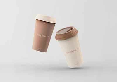 Coffee cups - Sainplement Bon branding design identity