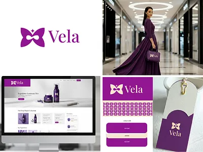 VELA– Luxury Beauty & Skincare Brand Identity Design beauty logo branding cosmetic brand identity elegant logo feminine logo design logo luxury beauty branding minimalist logo organic skincare logo skincare logo wellness brand logo