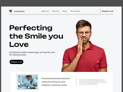 Healthcare Website Design – Modern Dental Landing Page clean ui figma design healthcare website hero section landing page medical website modern website ui ui design web design