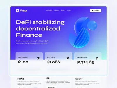 Decentralized Finance Platform blockchain crypto landing page decentralized website design defi platform finance finance platform fintech pricing dashboard product design saas landing startup website web design web3 web3 design website