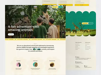 Zoo Website Design — Gembira Loka brand experience creative ui digital product educational website experience design family website interaction design landing page design modern ui nature inspired playful design sumunar studio tourism website ui design uiux uiux design ux design web design website design zoo website