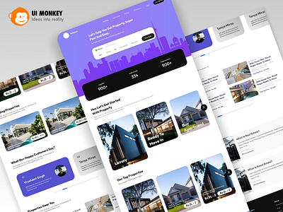 Revolutionizing Real Estate Sales with UI Monkey's Stunning Web branding design realestate ui uimonkey ux website webui