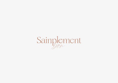 Logotype - Sainplement Bon branding design identity logotype