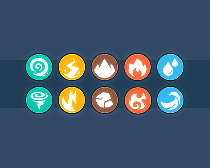 Elements Game Icons
