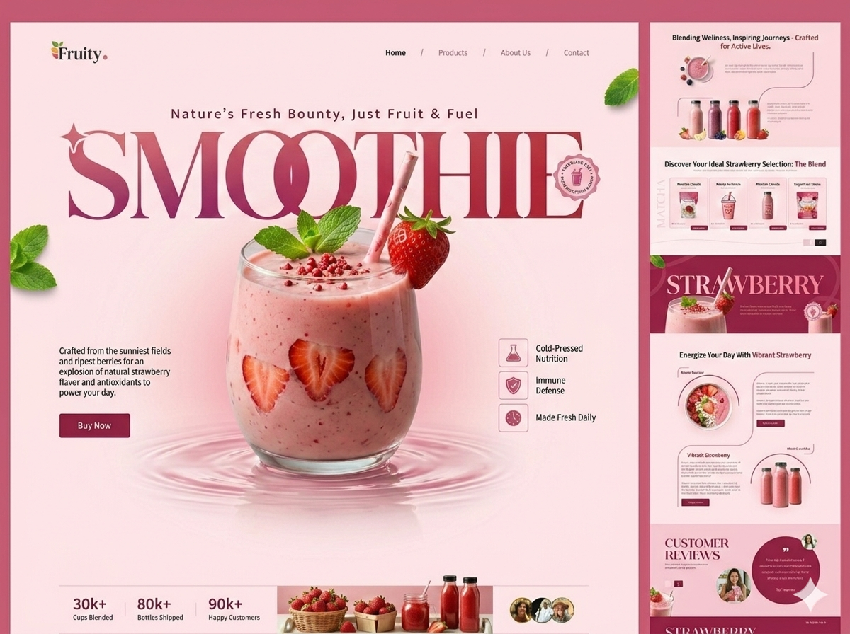 Juice eCommerce Website UI in Figma ui