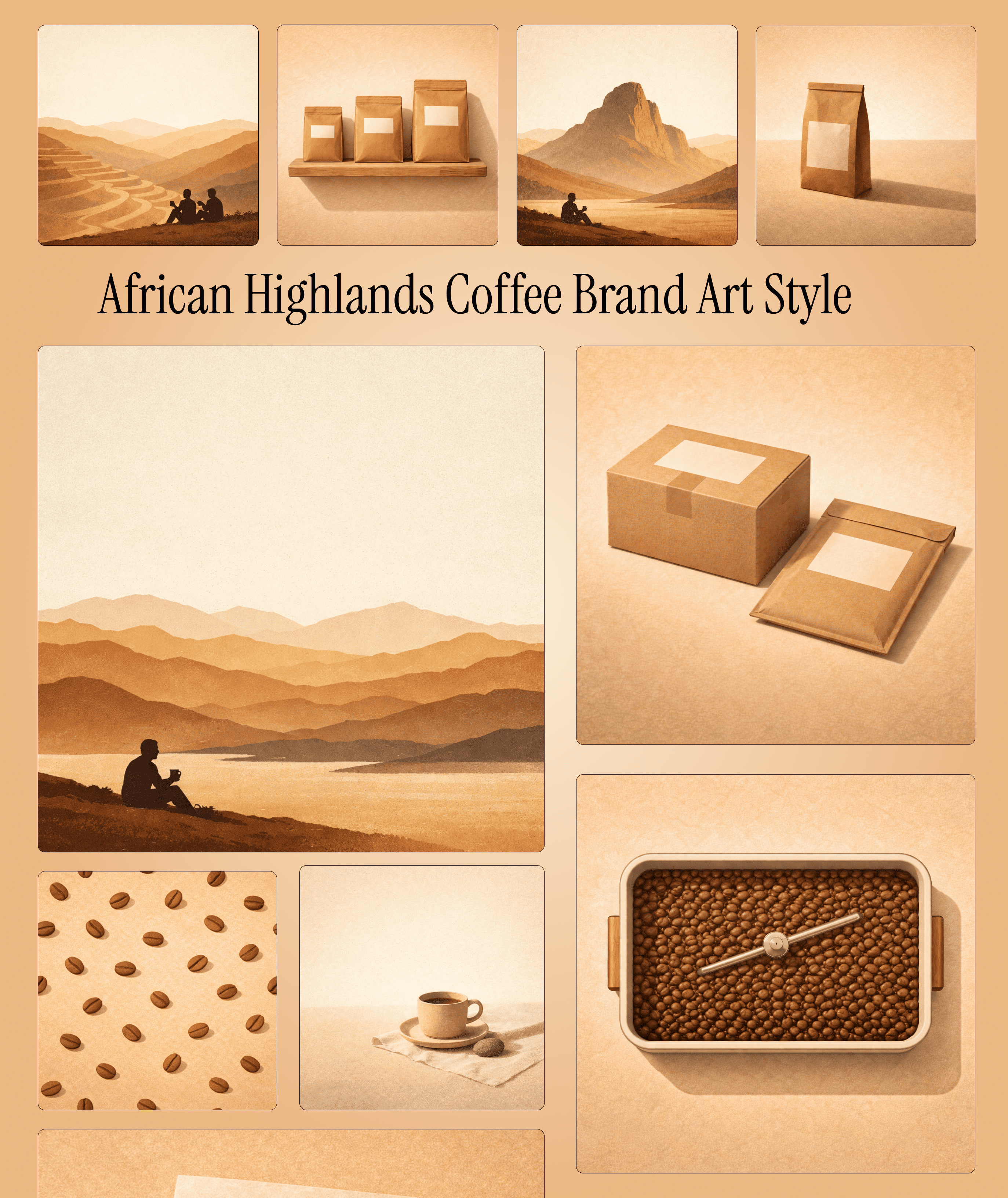 Minimalist Retro Editorial Coffee Brand Art Direction