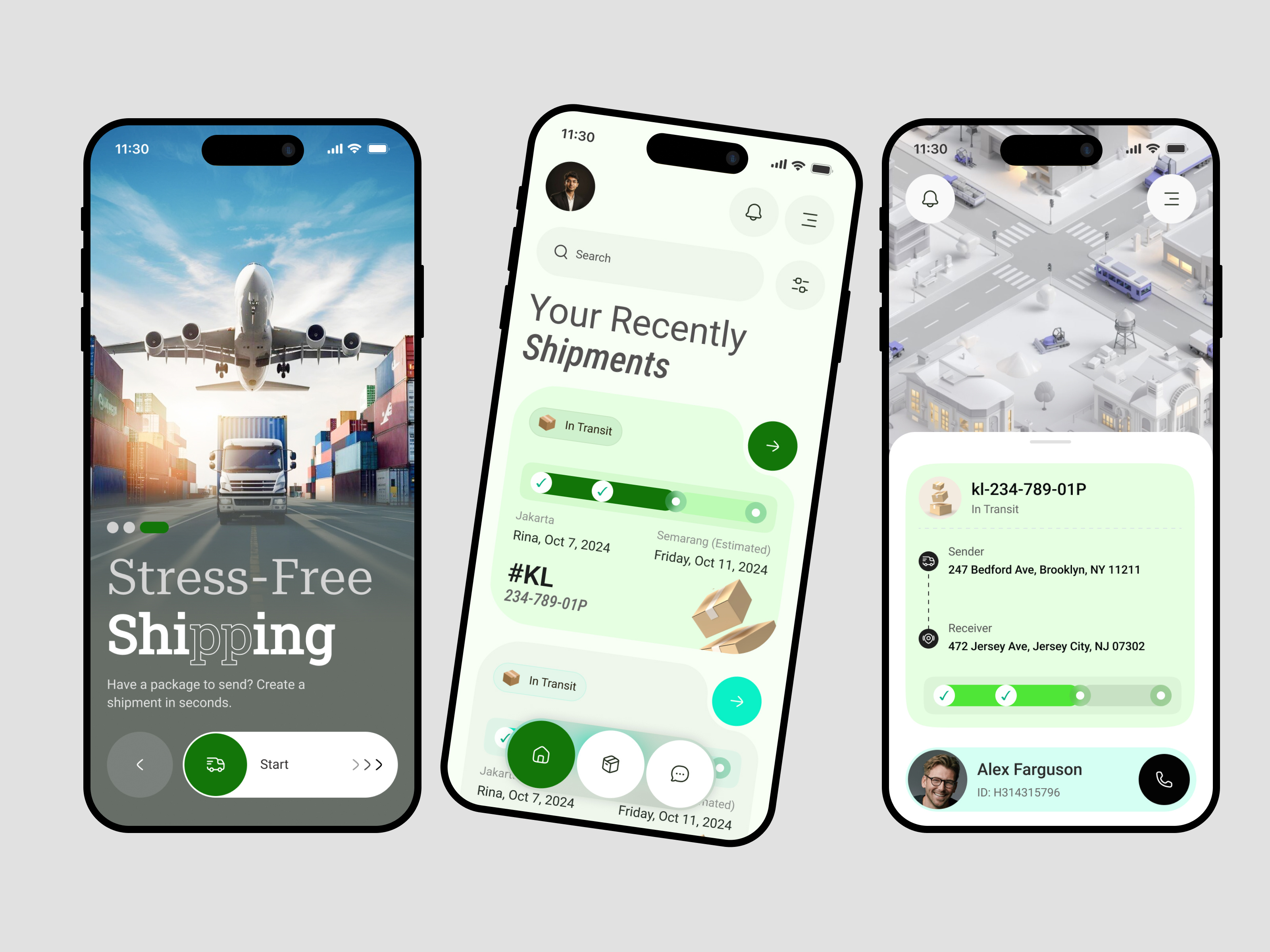 Modern Shipping & Logistics Mobile App UI