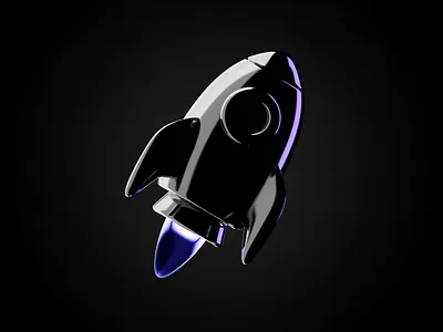 Glyde — 3D Rocket Exploration 3d 3d modeling 3d render 3d rendering blender blender3d cinematic lighting crypto design digital product fintech futuristic glossy material illustration rocket startup tech branding