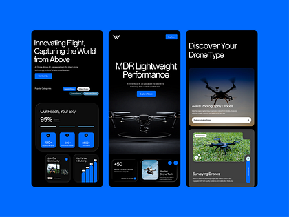 Modern Drone Website App Design Concept