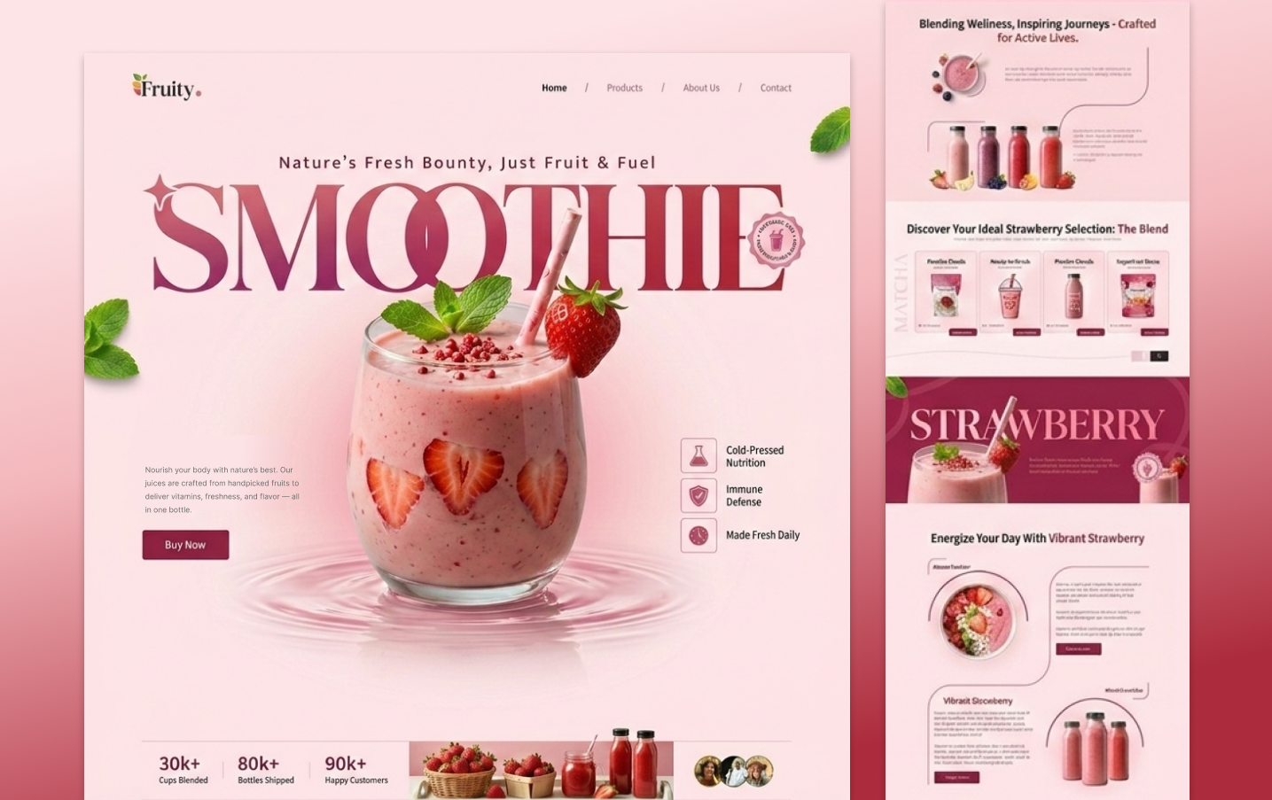 Juice eCommerce Website UI in Figma