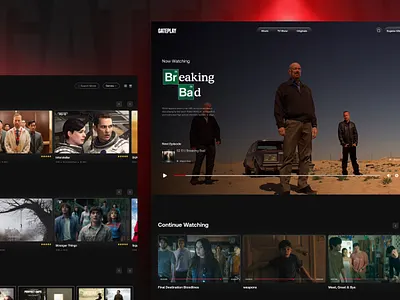 Gateplay - Movie Streaming Platform Website UI Design Watch Page clean dashboard design landing page luxury minimalist modern movie streaming movie website product design professional saas saas design saas website streaming website streaming website design ui web design website website design website designer