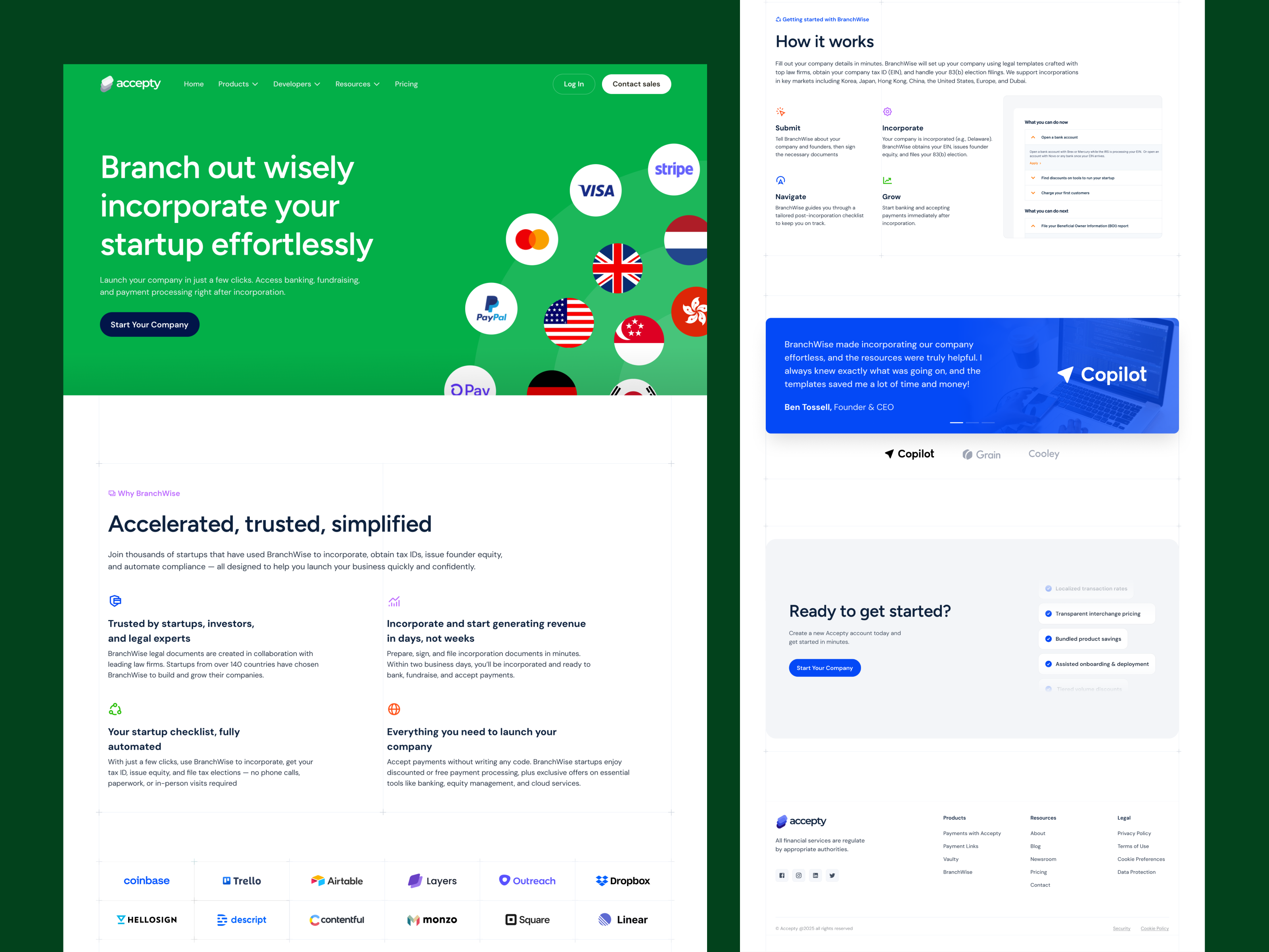 Accepty – Digital Banking Landing Page Design