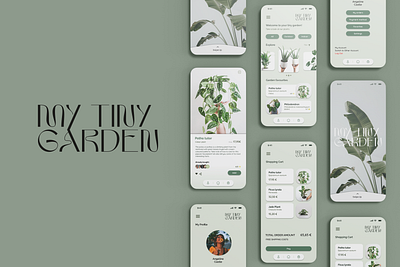 My Tiny Garden 🌻 app branding design flower graphic design logo plantas plants typography ui ux vegetation