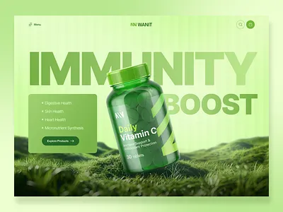 Supplement Website Design - Nutrition Website biotech healthcare medical care medicine website nutrition pharma pharmacy website product product design products service supplement supplement web supplement website supplements design uiux vitamin web vitamins web design web shop