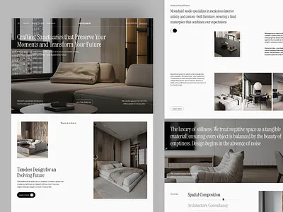 Montclairé - Interior Design Landing Page architecture branding clean company profile ecommerce elegant furniture interior interior design landing page luxury minimalist modern ui web design web designer website website design website designer website layout