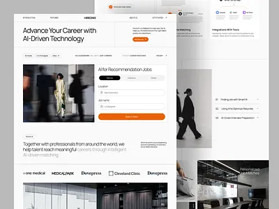 Hireonix - AI-Powered Career & Job Matching Platform ai job finder ai job finder landing page ai job finder website design job job finder job finder landing page job finder website landing page landing page design saas ui ui design uiux uiux design ux web web design website website design