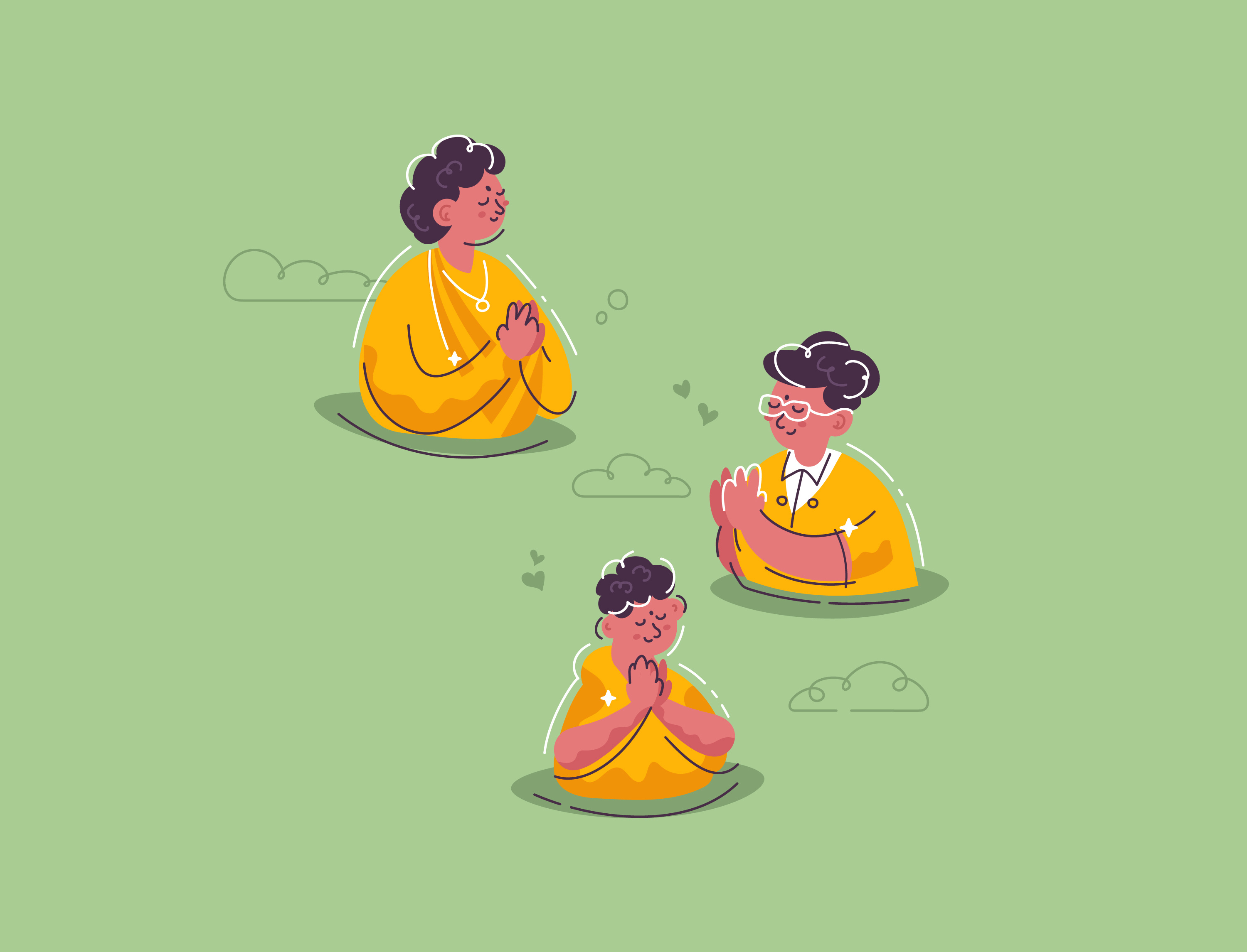 parents take care of their children. BAPS x marco baps buddah care cartoon character children design father feed festival flat hindi ill illustration india mother parents people sick vector