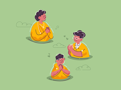 parents take care of their children. BAPS x marco baps buddah care cartoon character children design father feed festival flat hindi ill illustration india mother parents people sick vector