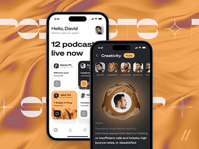 Live Podcast Mobile IOS App android animation app app design app interaction broadcast channel dashboard design ios live mobile mobile app mobile ui motion online podcast record ui ux