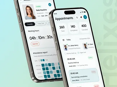 Helixes - Healthcare Management Dashboard App UI Kit analytic app appointment care clean clinic dashboard design doctor health hospital ios management mobile patient profile schedule ui ui kit ux