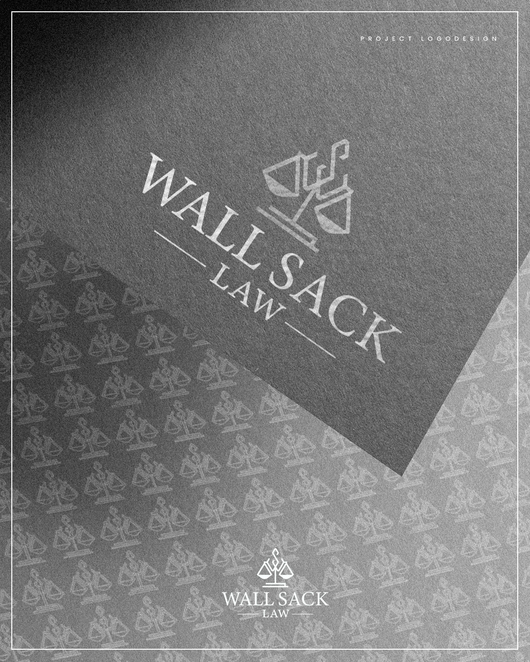 Wall Sack Law brand concept brand identity branding criminal defense graphic design illustration law law firm lawyer legal branding logo logo design unselected work visual design