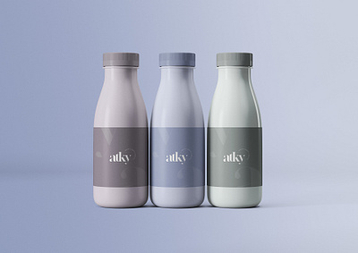 ATKY - Smoothie bottles branding design identity packaging