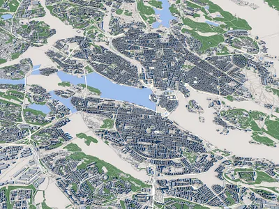 Stockholm City, Sweden — Real-World 3D City Model 3d 3d city 3d modeling 3d render architectural visualization architecture city environment city model cityscape digital twin environment environment art environment design game asset geospatial map terrain urban urban design visualization