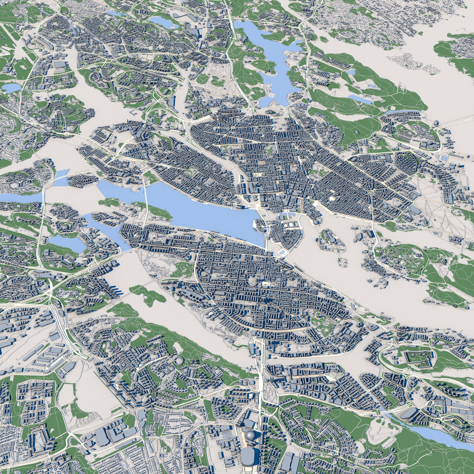 Stockholm City, Sweden — Real-World 3D City Model