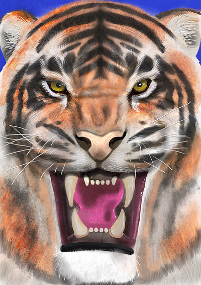 Siberian Tiger digital illustration digital painting digitalart illustration ipad pro procreate procreate art wild animals