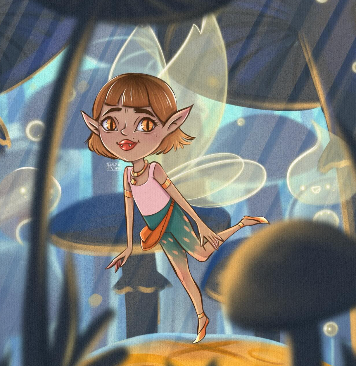 Mashroom Fairy - character design for children's book art book art book design character design children illustration fairy fantasy illustration mashroom procreate
