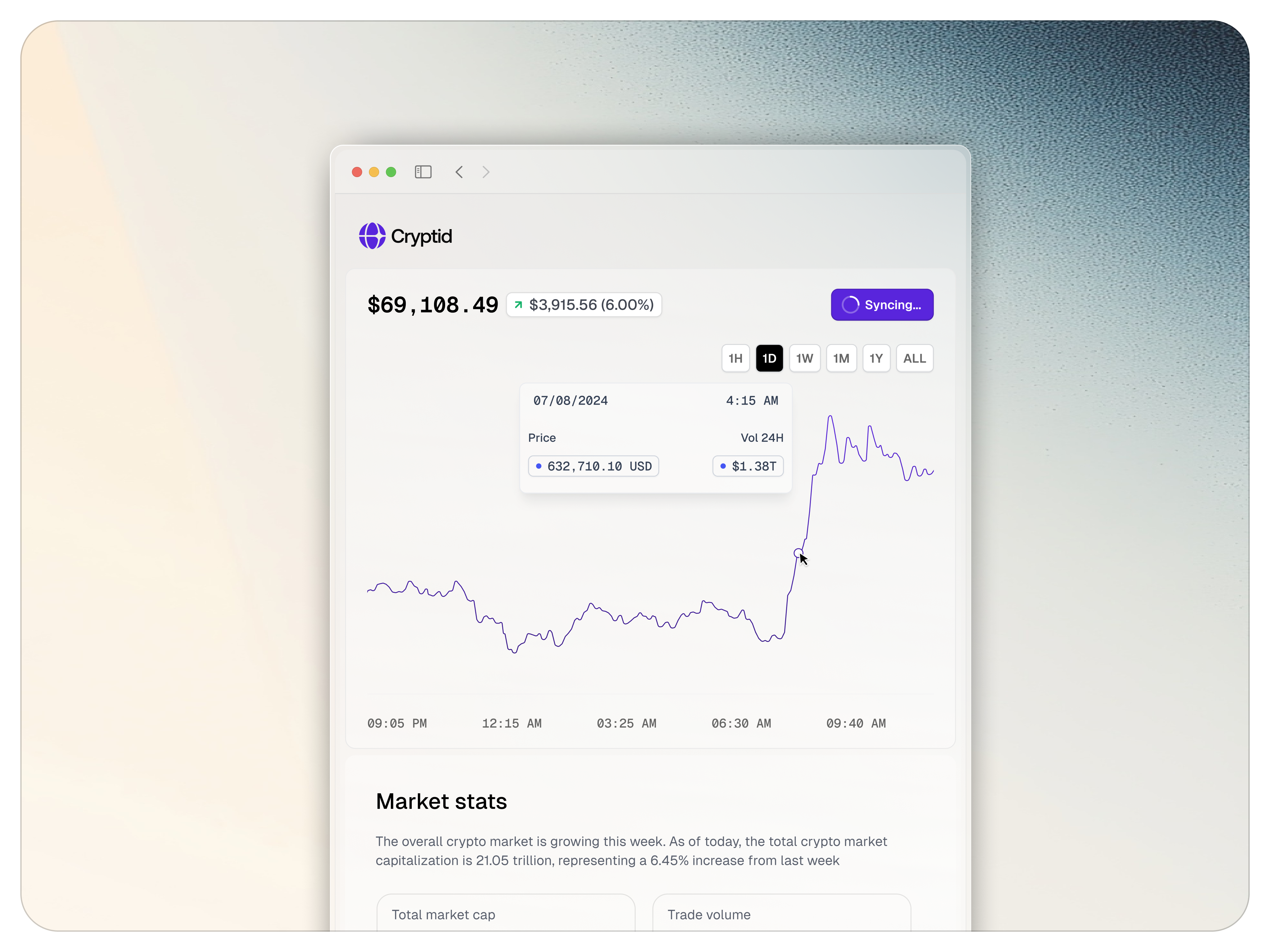 Cryptid Dashboard — Crypto Tracking Interface