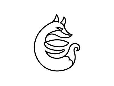 Fox Coffee animal animals apparel branding cafe coffee design fox graphic design icon illustration line line art logo mark minimal monoline mountain print wolf