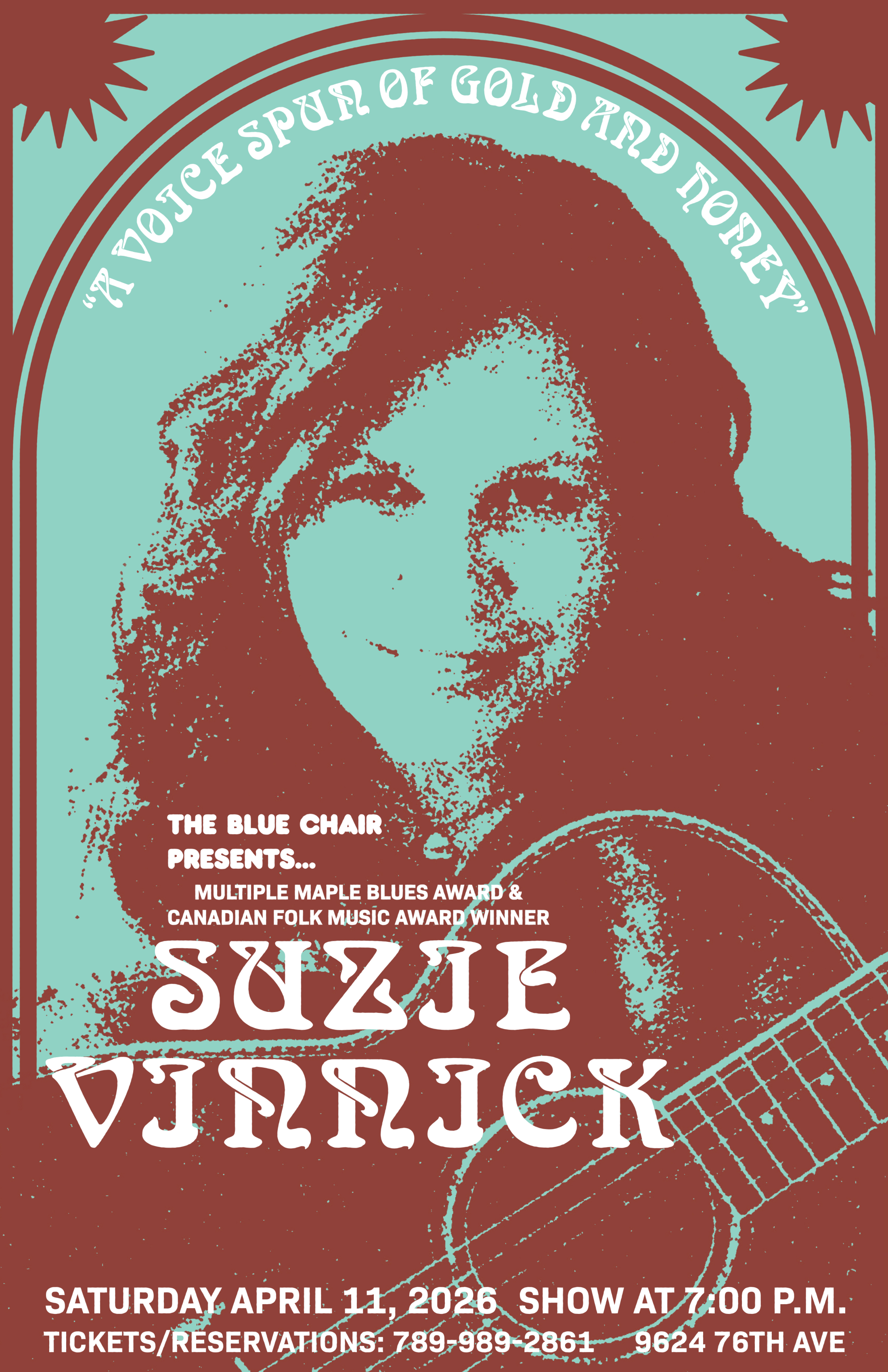 Suzie Vinnick Poster concert poster design graphic design illustrator poster design retro vintage