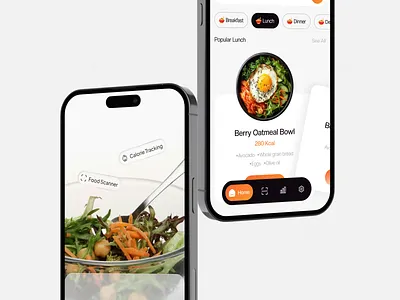 AI Nutrition & Calorie Tracking Mobile App Design ai nutrition ai powered app ai search ui calorie tracker diet app design healthy food app meal planner app mobile app design modern app design nutrition app recipe app ui ui design uiux design user interface ux design wellness app design