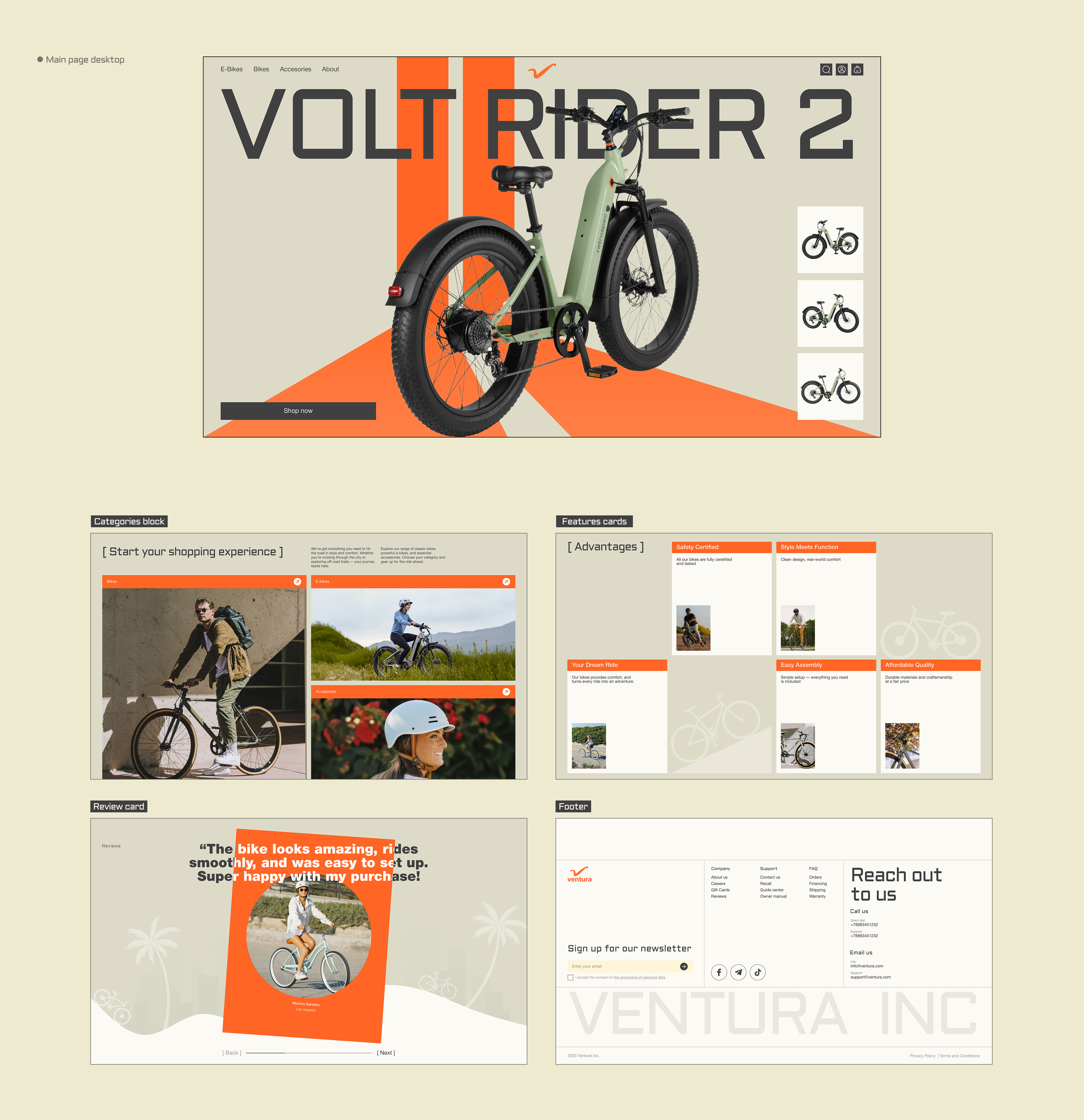 Ventura - e-commerce website design ui web design