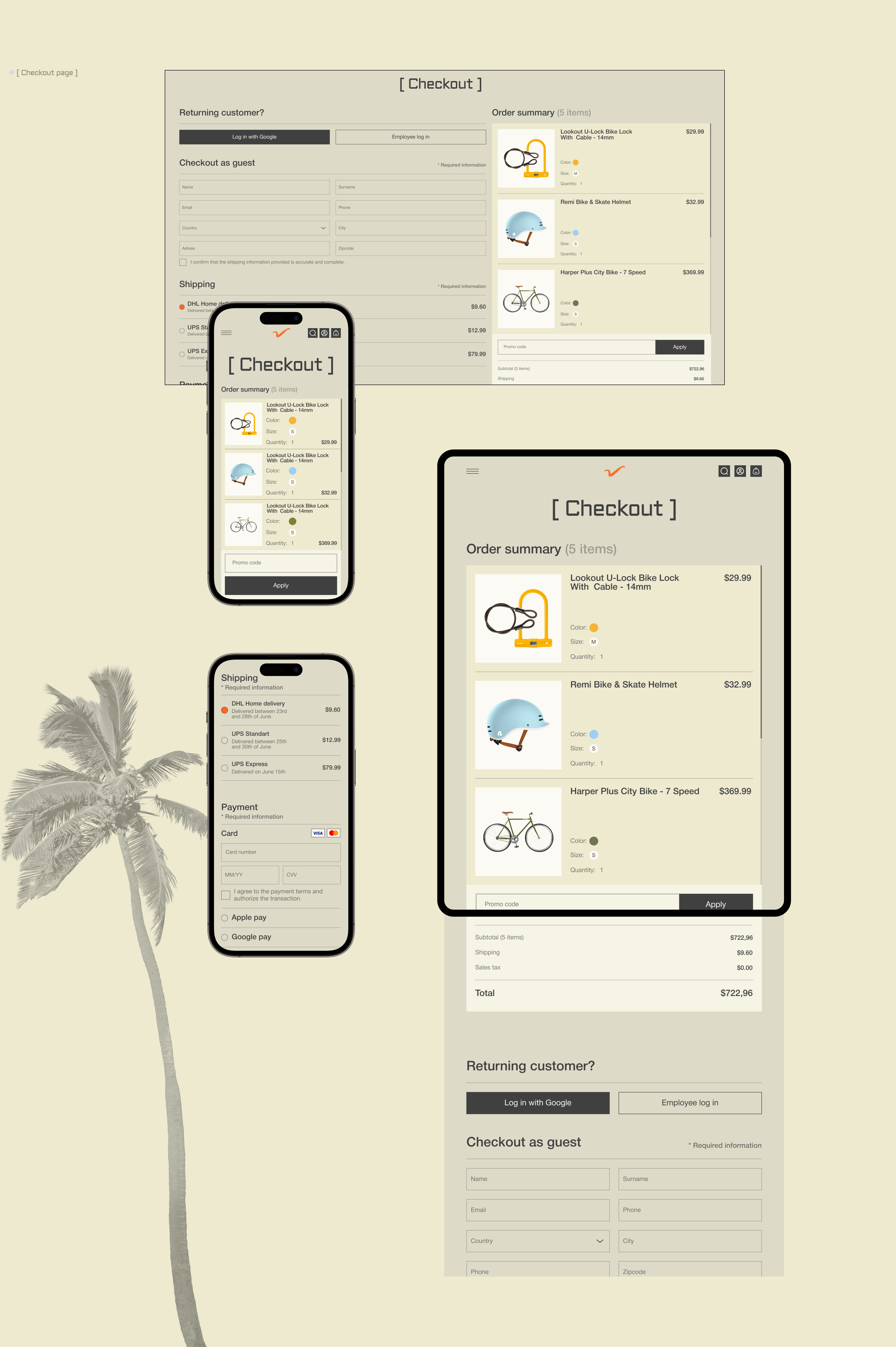 Ventura - e-commerce checkout page ui