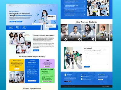 Pharma College Website design figma ui ux webdesign