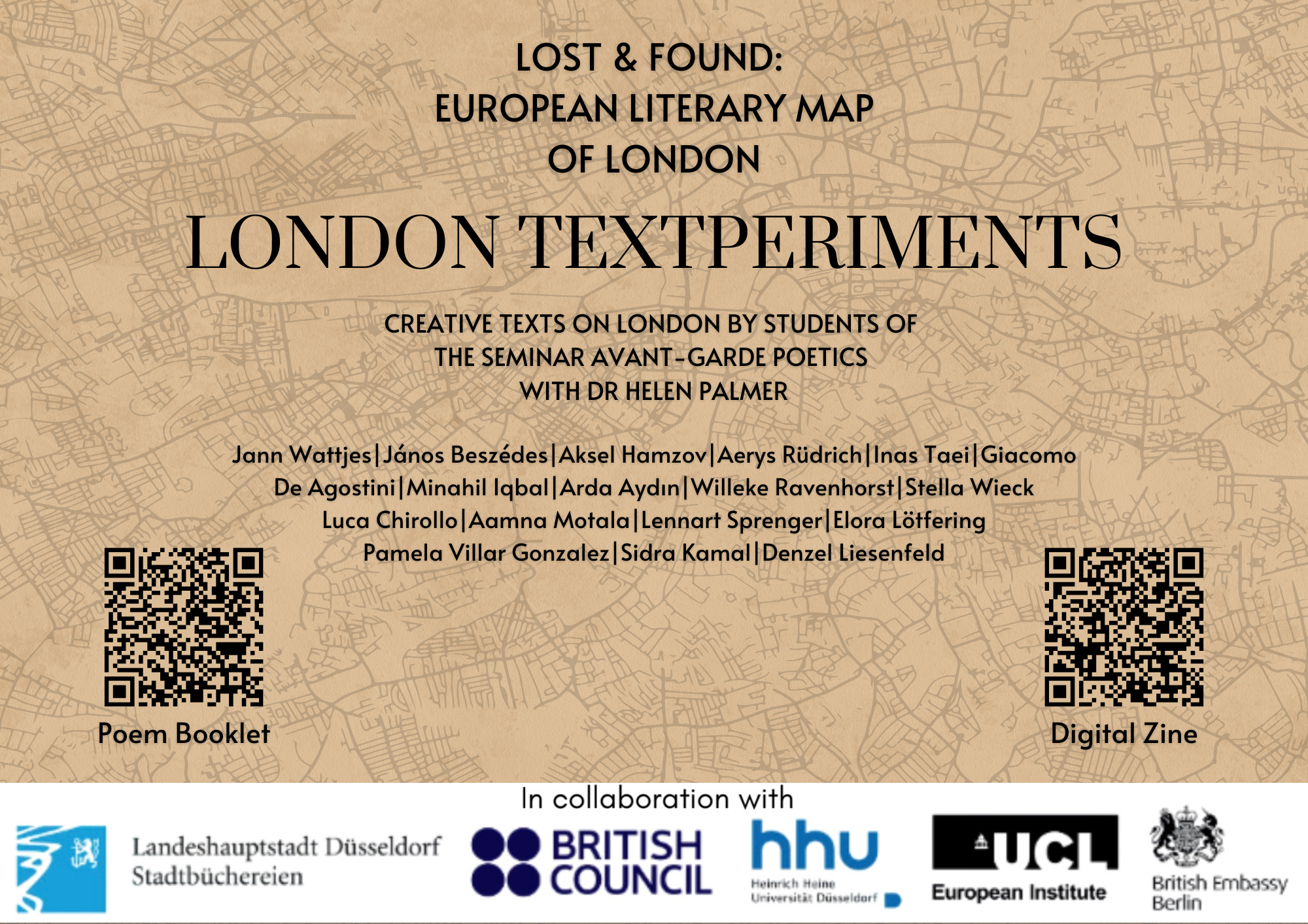 London Textperiments poster design for Lost and Found Exhibition