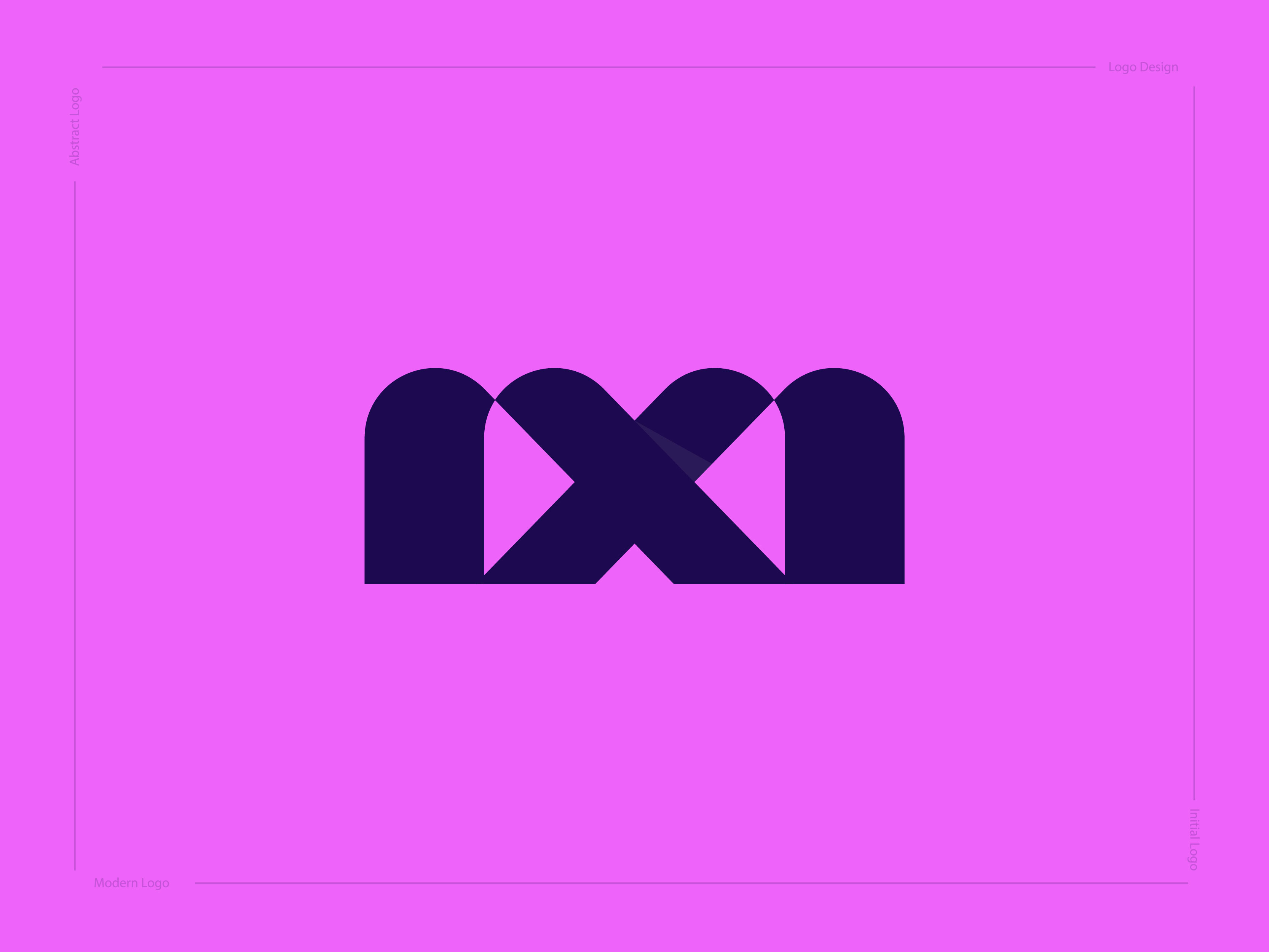 MX abstract letter logo design