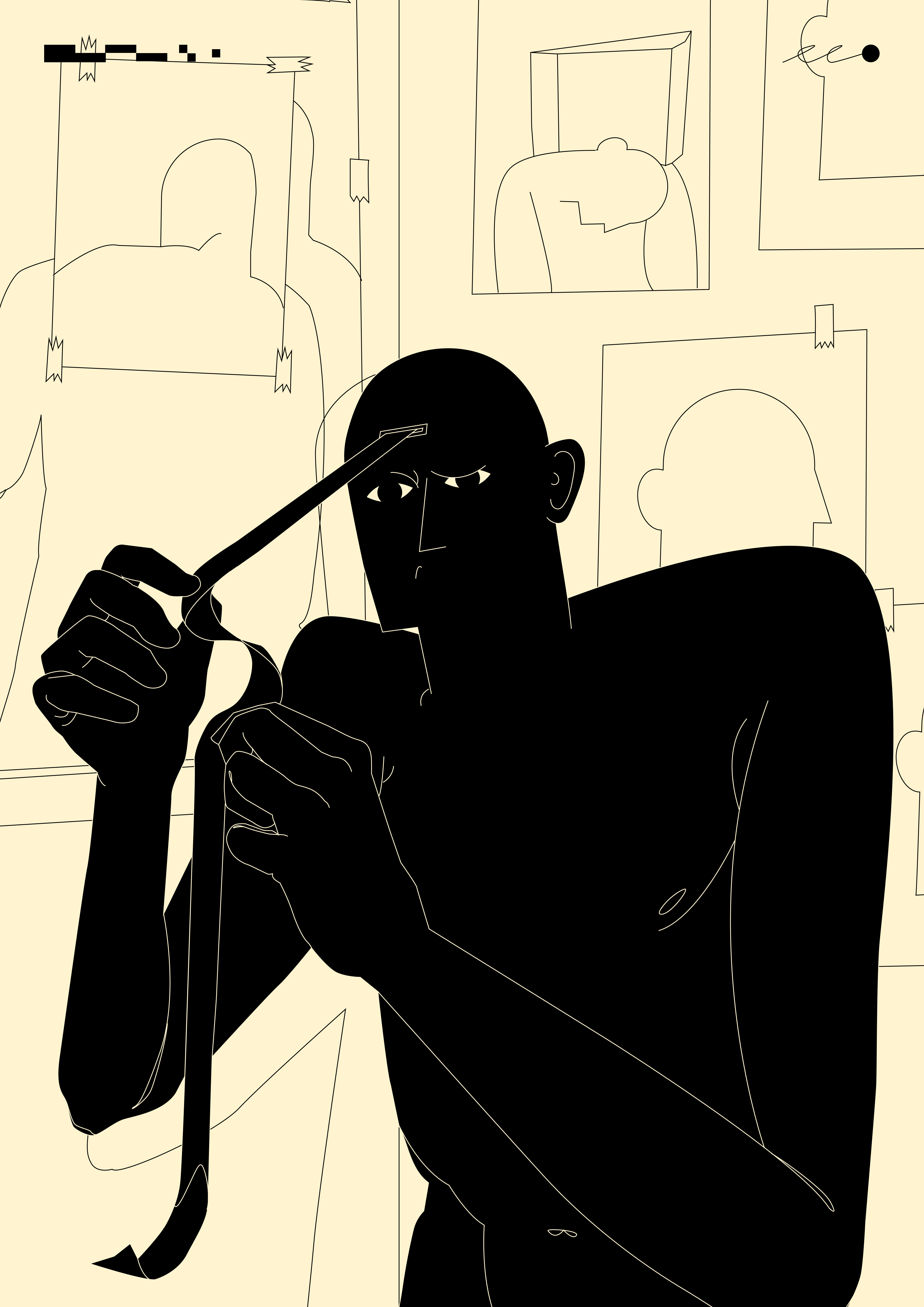 Reading self artwork book illustration branding conceptual illustration cover cover illustration design dual meaning editorial editorial illustration illustration lines philosophy illustration poster print psychology psychology illustration reflection