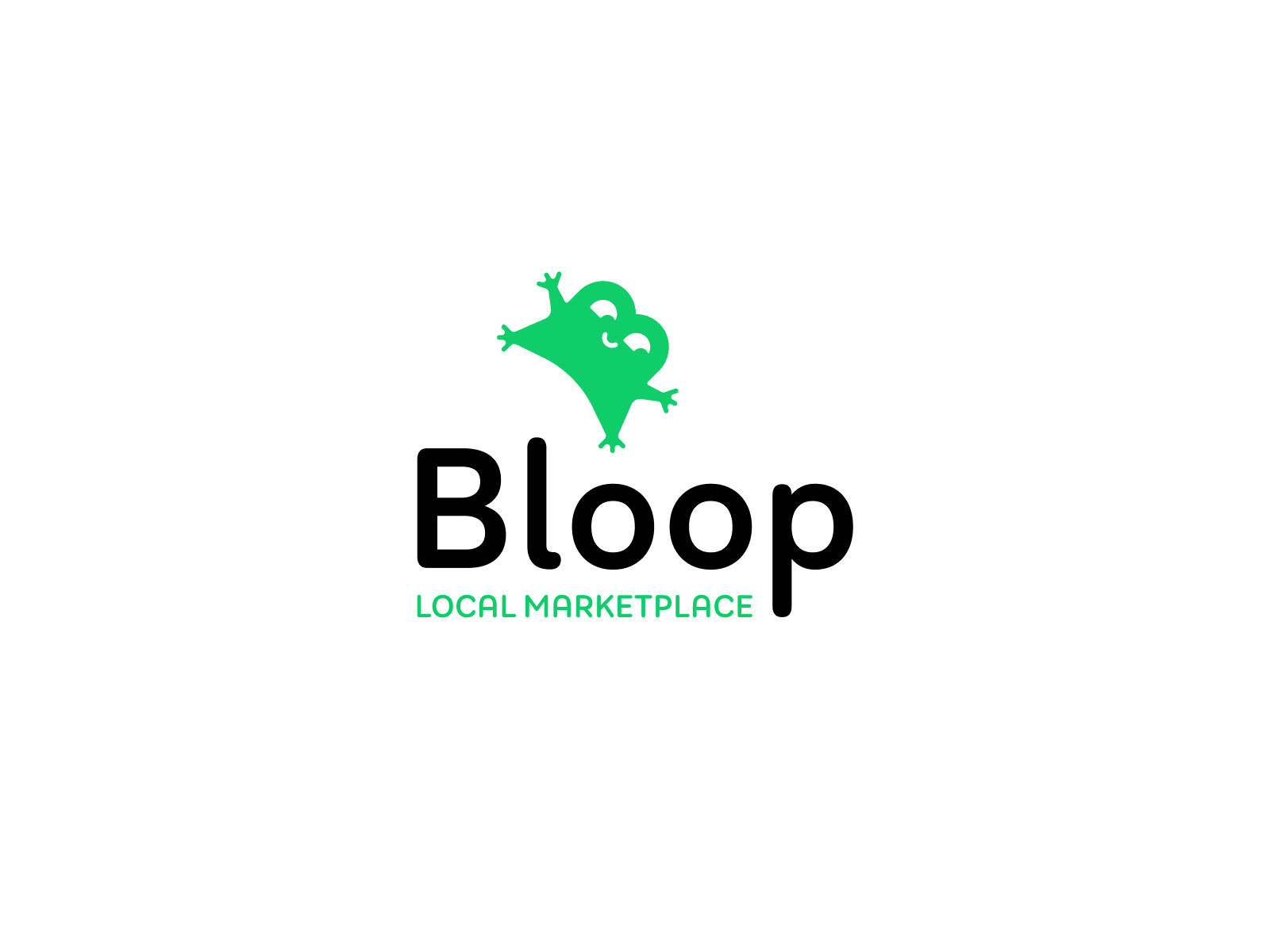 Bloop brand branding cute design frog graphic design logo vector