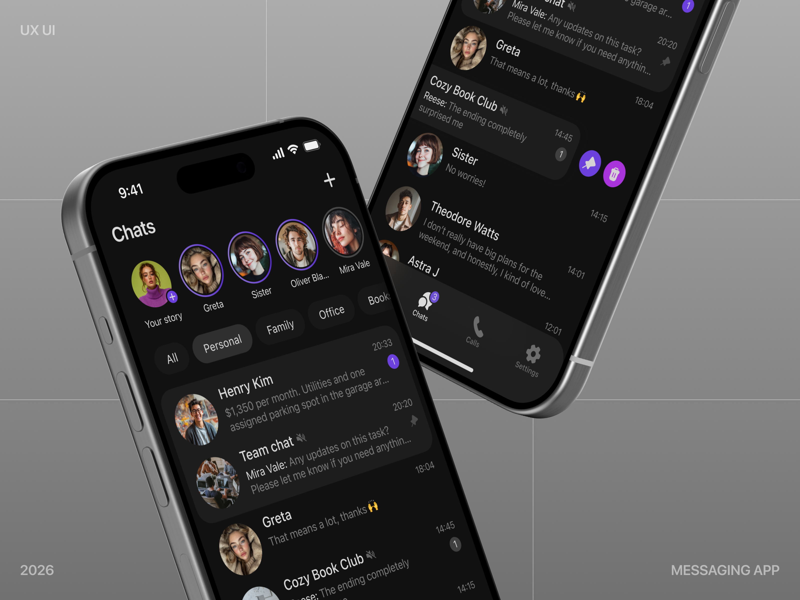 Messaging App chat app design chat bubbles contact list design messaging layout messaging ui messenger app mobile app design ui ux