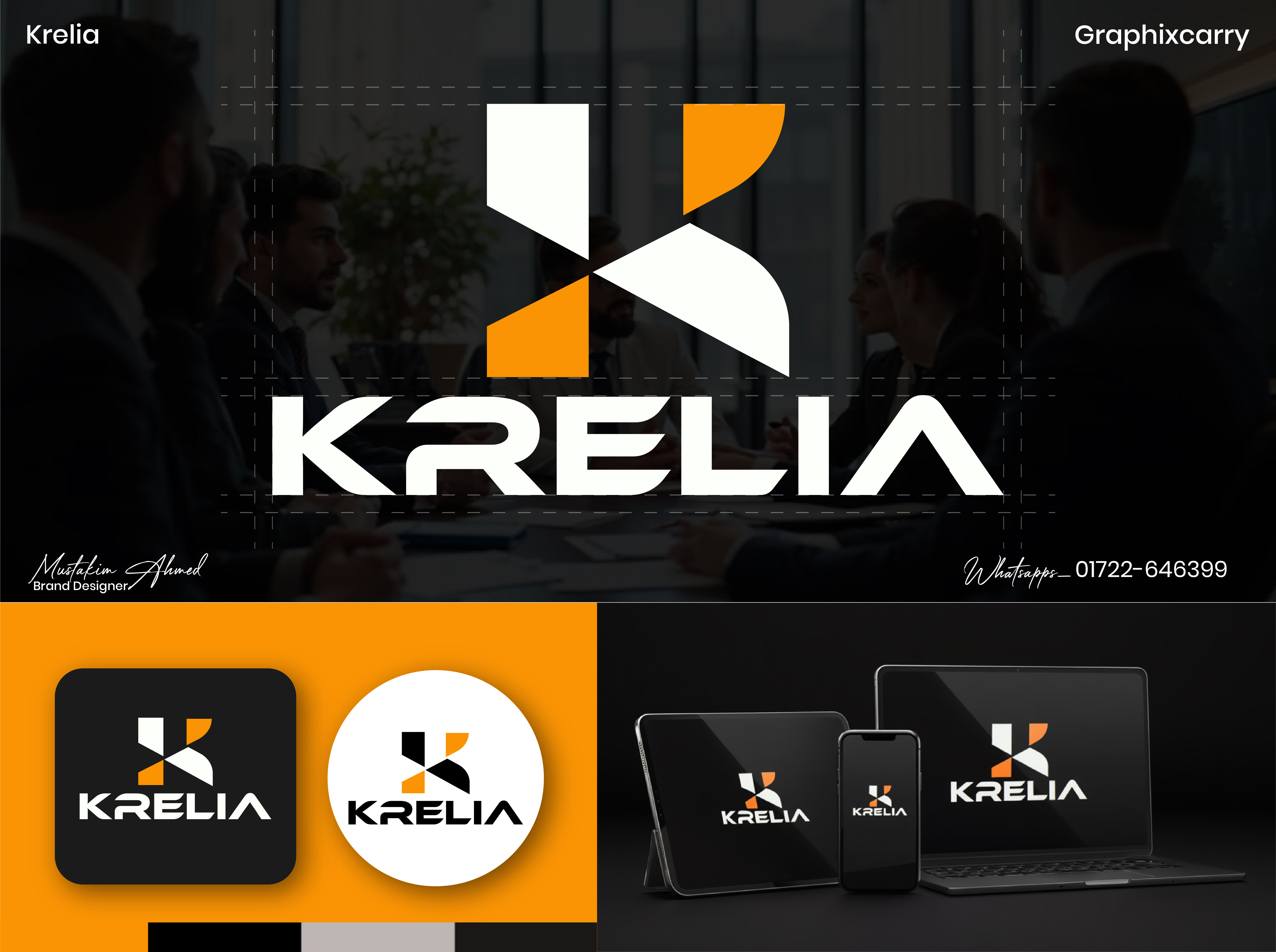 Krelia Letter Logo | Modern Geometric Brand Identity brand identity branding geometric logo graphic design graphixcarry k letter logo letter logo logo logo design logodesign logomark modern logo mustakim ahmed rezwan mustakimahmedrezwan startup branding vector visual identity