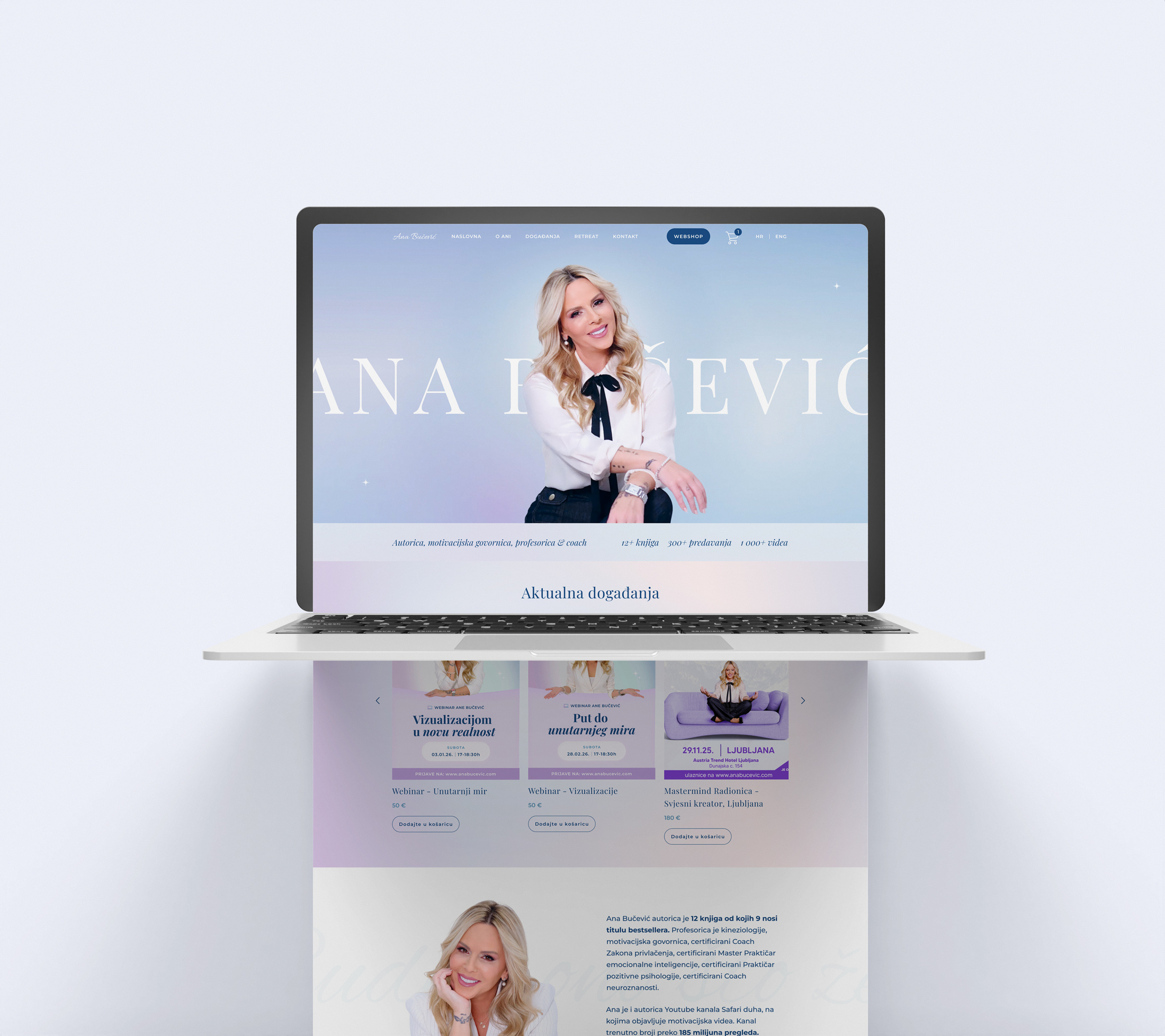 Web design and development for a motivational speaker