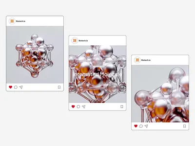 Social Media 3D Animation 3d 3d animation 3d blender abstract animation biology biotech biotechnology branding design graphic design illustration instagram molecule motion graphics science sciencetist social media tridimensi
